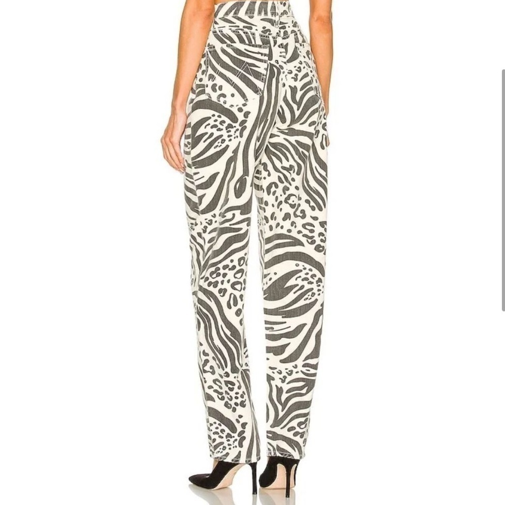 New High Waisted Curbside Heel in Animal Tracks MOTHER Size 25 Animal Tracks 🦓 - Picture 8 of 16
